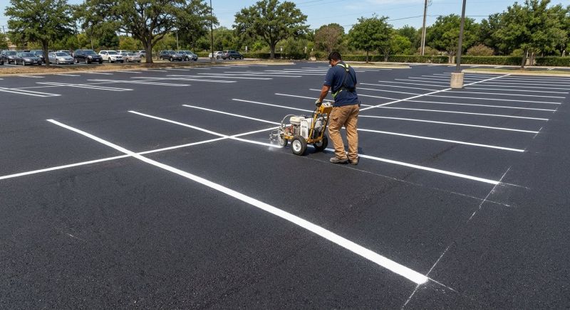 Commercial Asphalt Painting in Alpharetta, GA